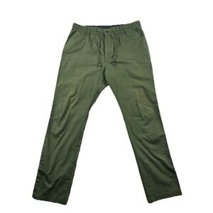 Beams Heart Pants Men's XL Olive Green Tapered Drawstring Japanese